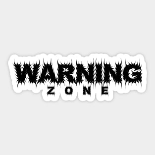 Warning Zone Sticker